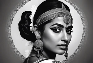indian woman tattoo idea