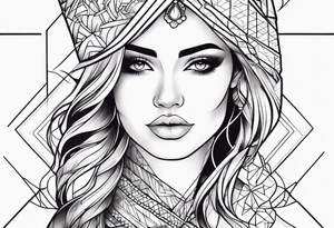 Empowering female on foot tattoo idea