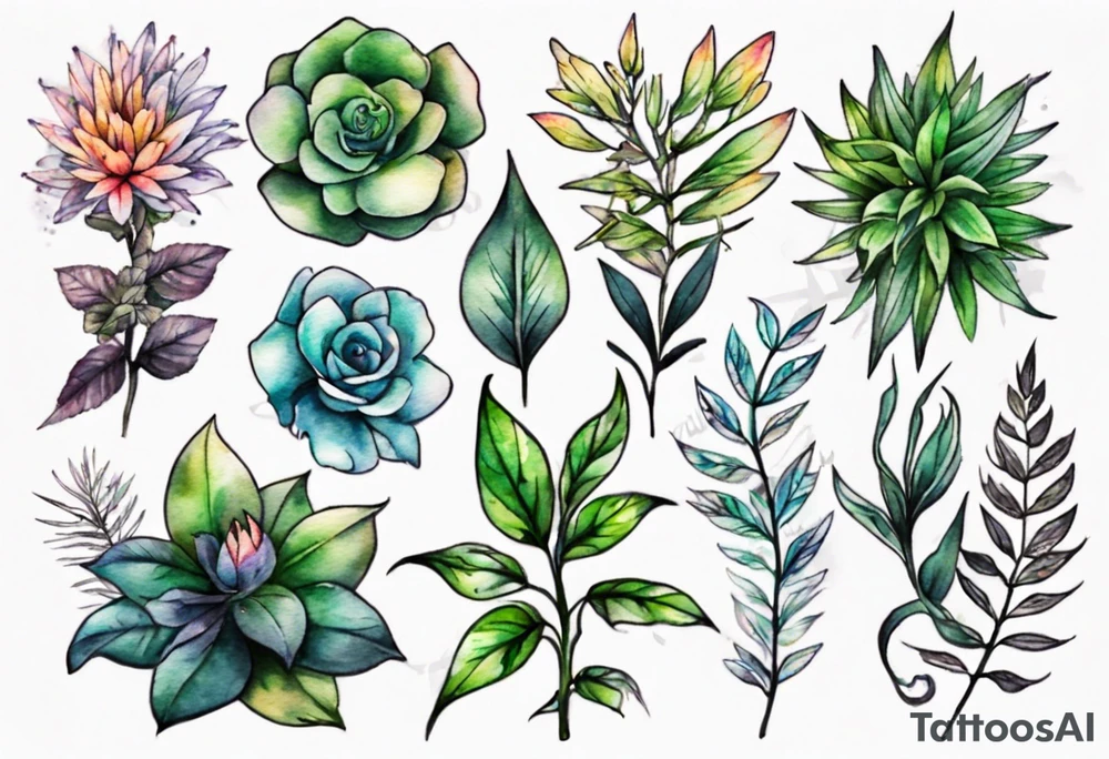 Word power on plants tattoo idea