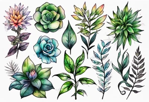 Word power on plants tattoo idea
