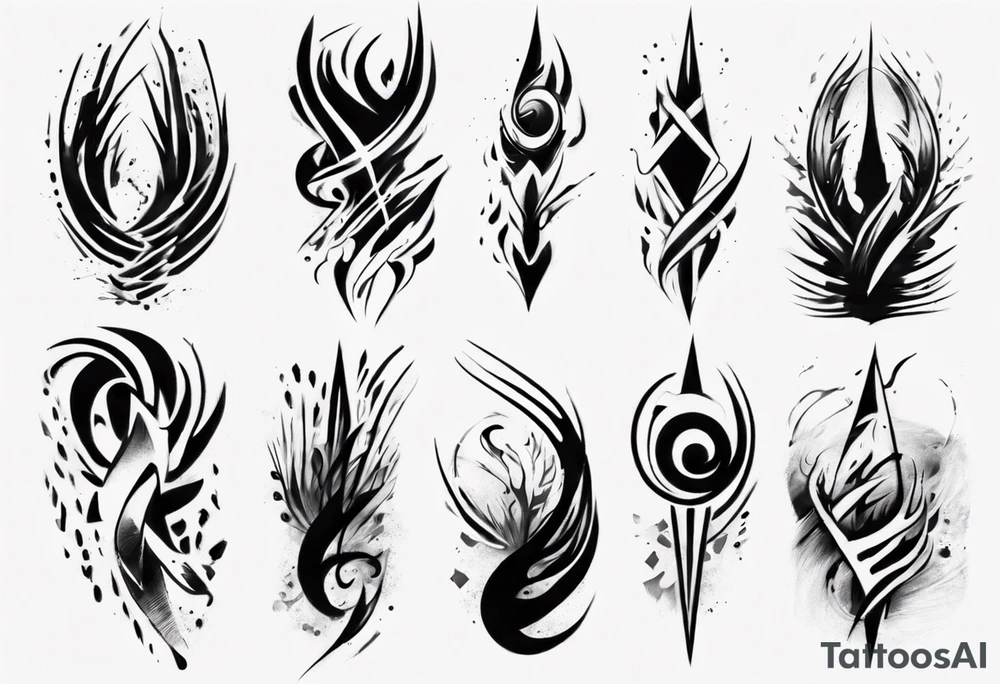 abstract Brush stroke tattoo idea