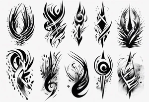 abstract Brush stroke tattoo idea