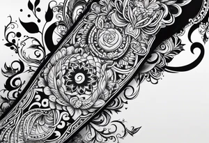 rock a Billy ganzer Arm sleeve mit verschiedenen Motiven tattoo idea