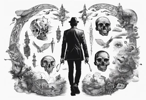 Man leaving his past behind him ready to take on the future tattoo idea