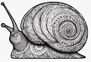 Whimsical Snail tattoo idea