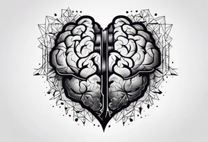 Brain, heart, love, abstract, symbolism, perseverance, heart break makes you strong, worth it, pain makes you stronger, strength tattoo idea