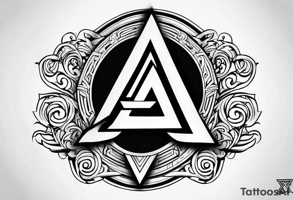 Valhalla shield valknut sword tattoo idea