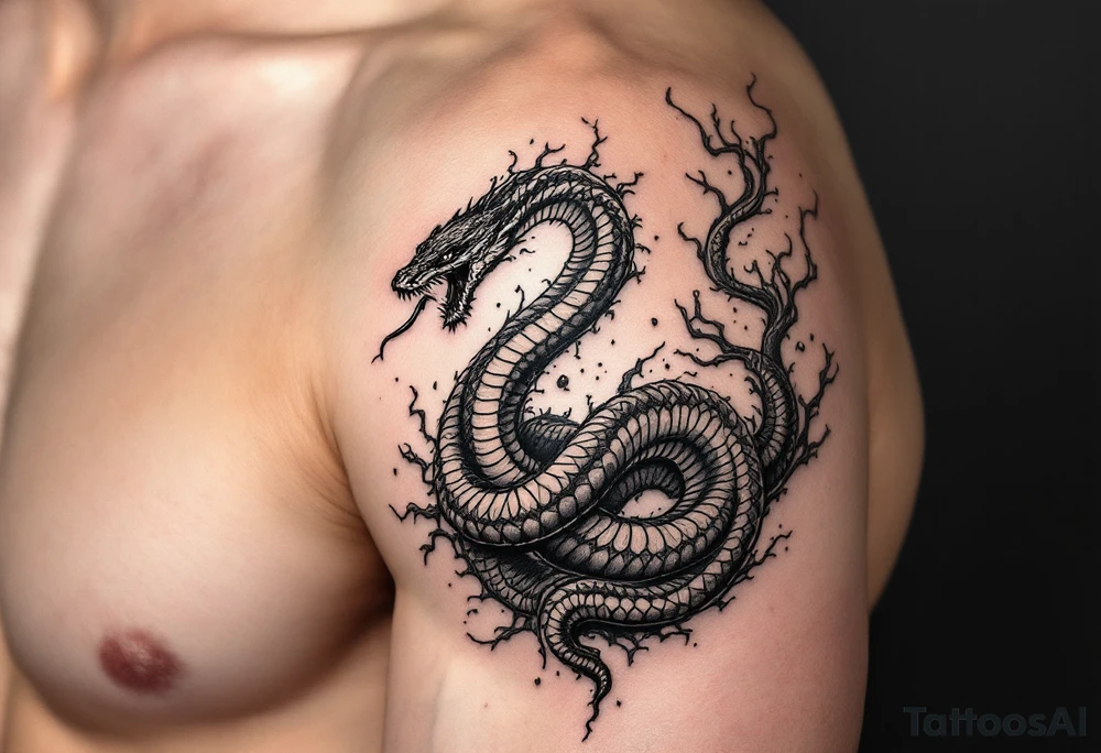 A snake devouring himself in an eternal cycle tattoo idea