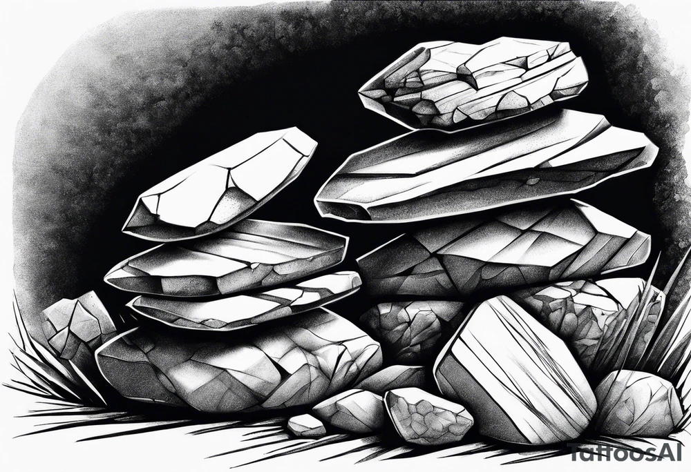 Rocks stacked on top of each other tattoo idea
