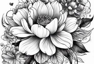 japanese floral tattoo with september 1st birthday tattoo idea