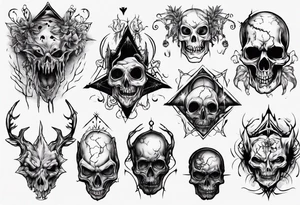 Dark creepy tattoo idea