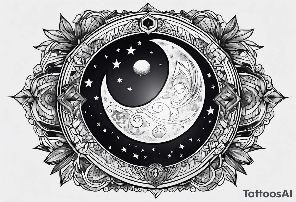 sacred moon tattoo idea