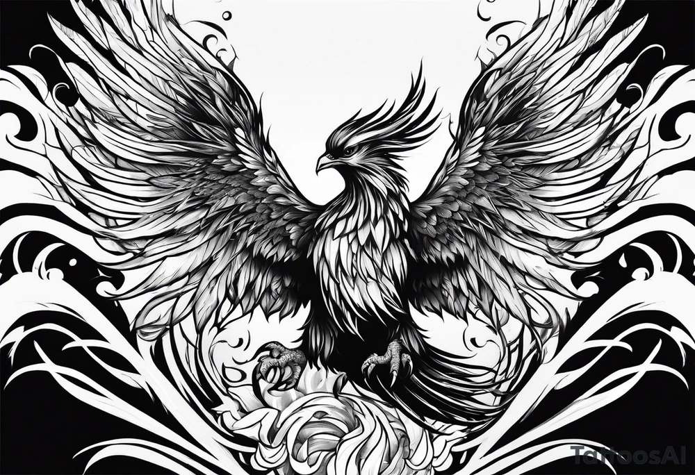Heavy metal is phoenix being reborn tattoo idea
