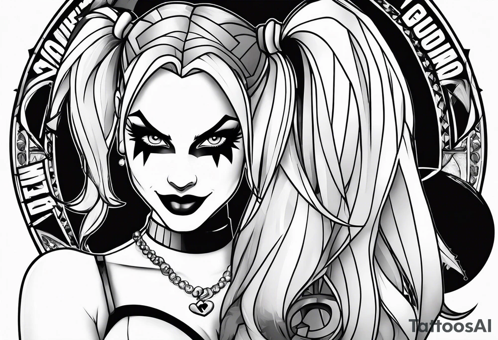 Harley quinn tattoo idea