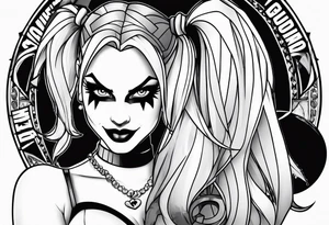 Harley quinn tattoo idea