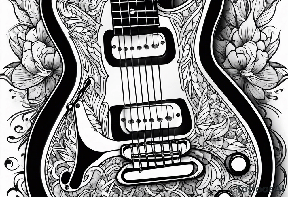 Electric guitar tattoo idea