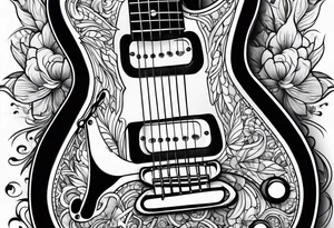 Electric guitar tattoo idea