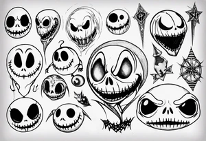 jack skellington and zero tattoo idea