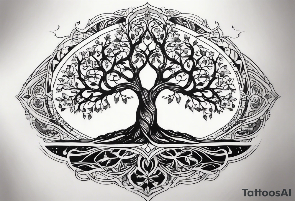tree of life, tall tattoo idea