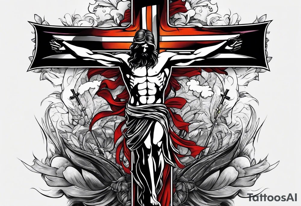 Stand for the Flag 
Kneel for the Cross tattoo idea