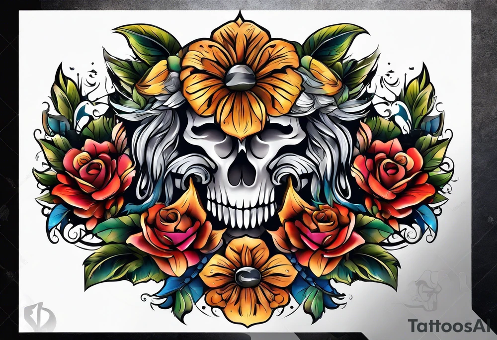 half arm sleeve tattoo idea