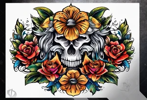 half arm sleeve tattoo idea