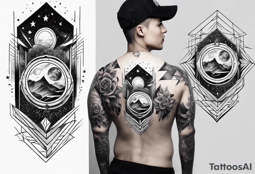 Galaxy shoulder tattoo tattoo idea