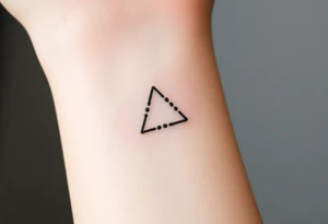 A small tattoo (2x2cm) on my wrist to represent my lesbian identity, but in a subtle way. Fine line. Triangle. tattoo idea