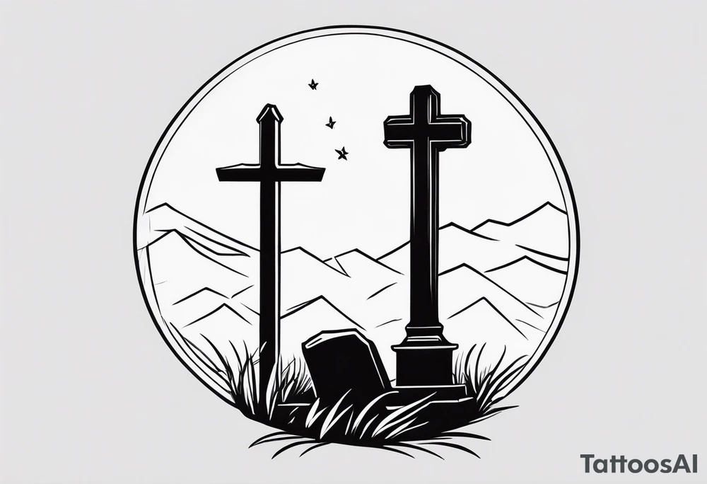 Gravestone without cross tattoo design tattoo idea