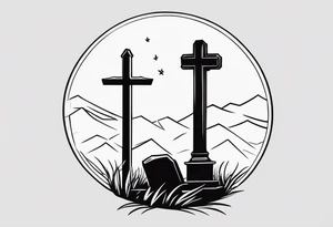 Gravestone without cross tattoo design tattoo idea