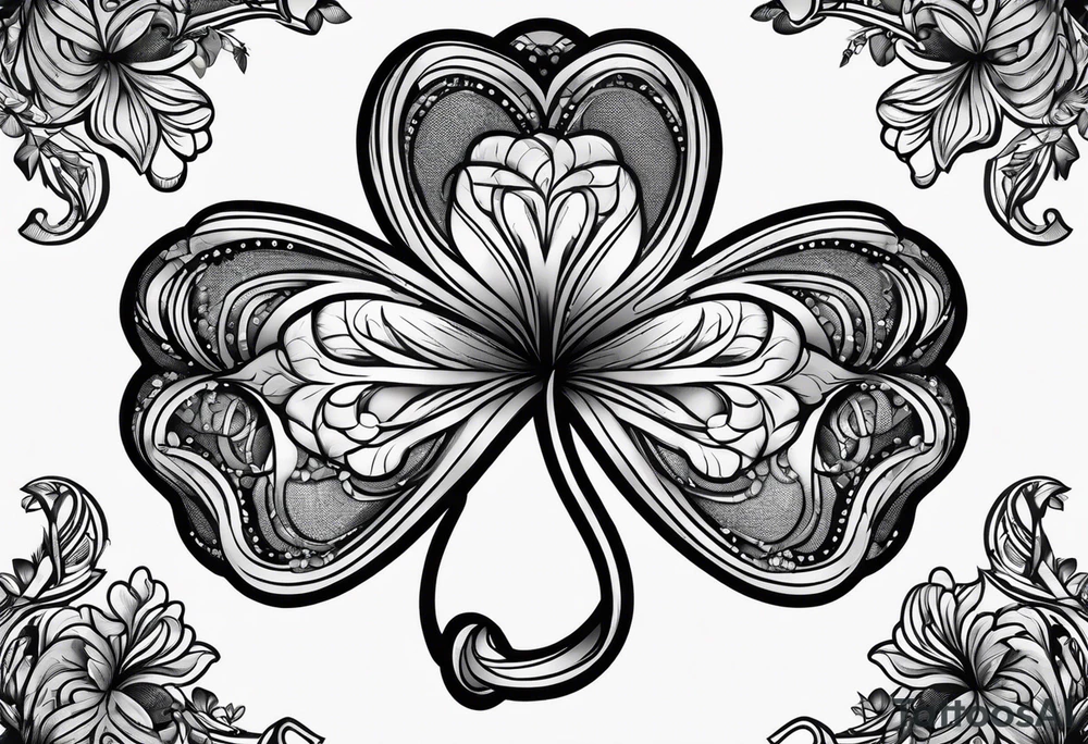 Four leaf clover tattoo idea