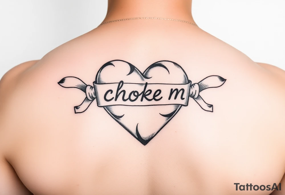 a candy heart that says choke me tattoo idea