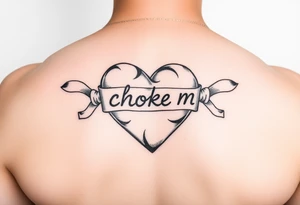 a candy heart that says choke me tattoo idea