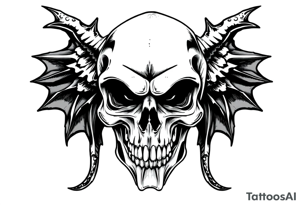 vampire scull tattoo idea