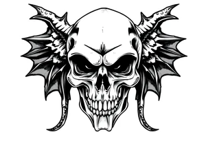 vampire scull tattoo idea