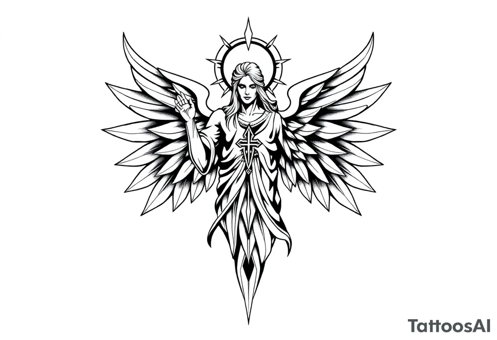 Holy Archangel, Biblical, Christian tattoo idea