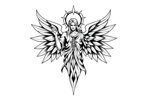 Holy Archangel, Biblical, Christian tattoo idea