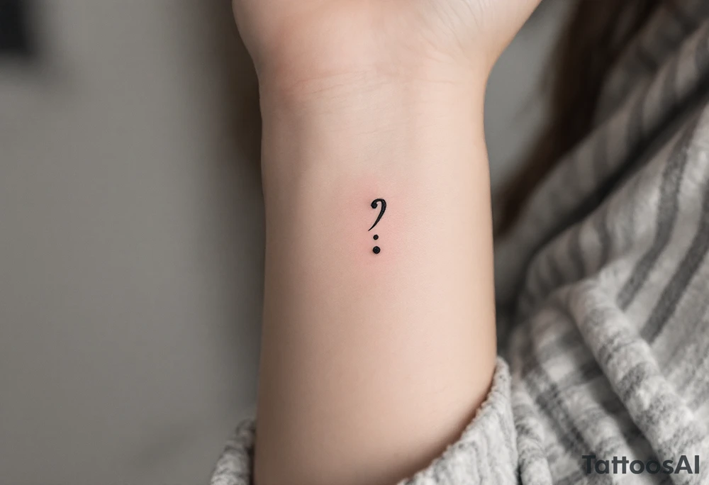 A single comma with a dot above it tattoo idea