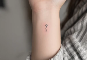 A single comma with a dot above it tattoo idea