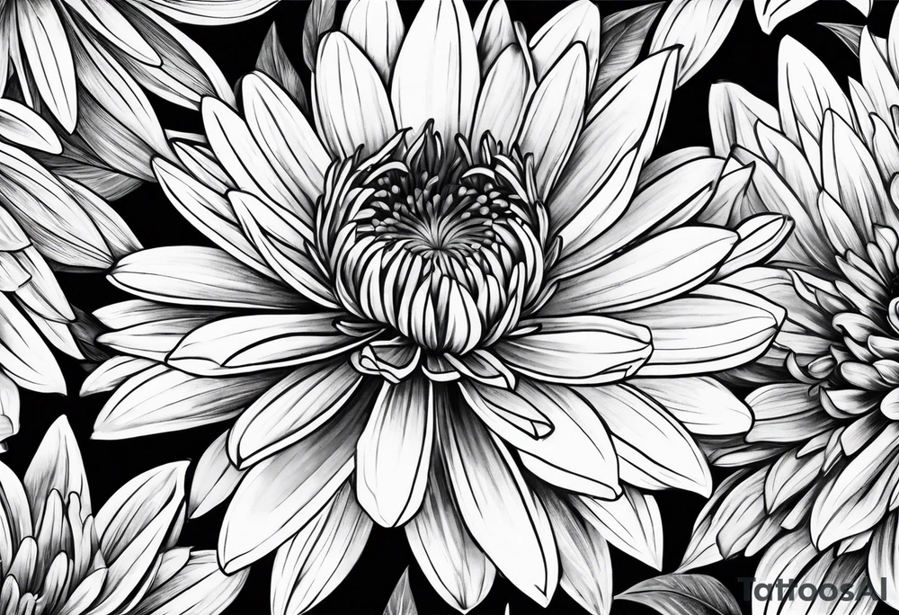 Aster flower tattoo idea