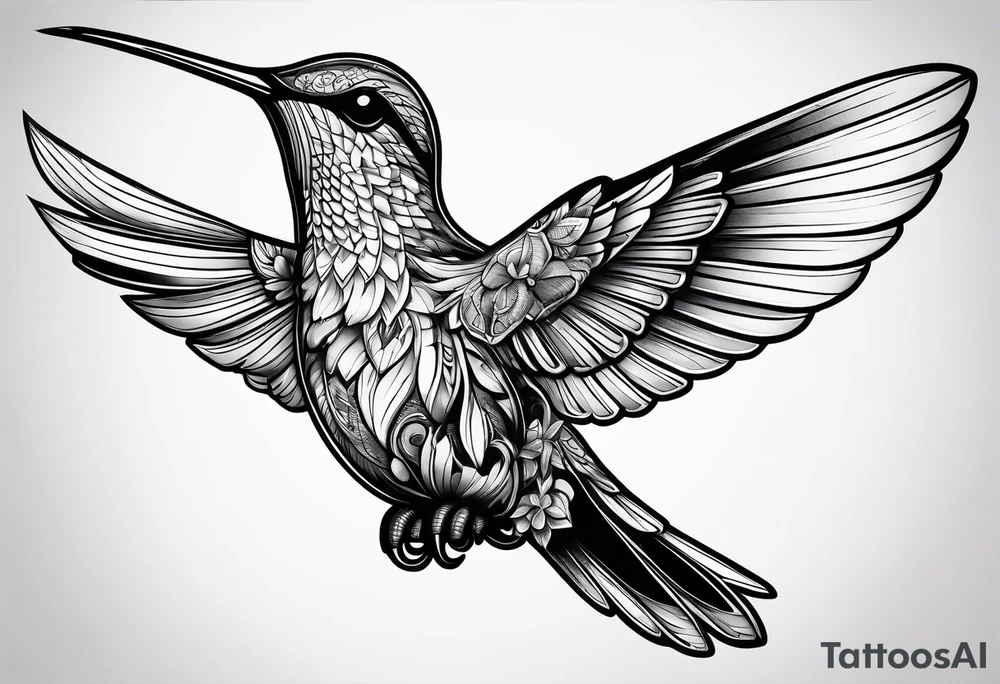hummingbird tattoo idea