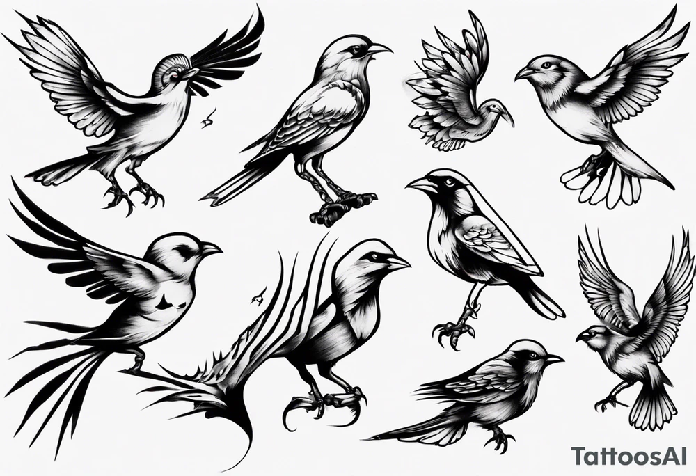bird breaking free tattoo idea