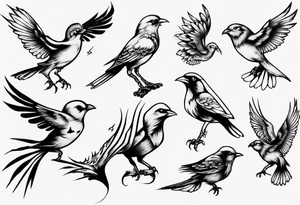 bird breaking free tattoo idea