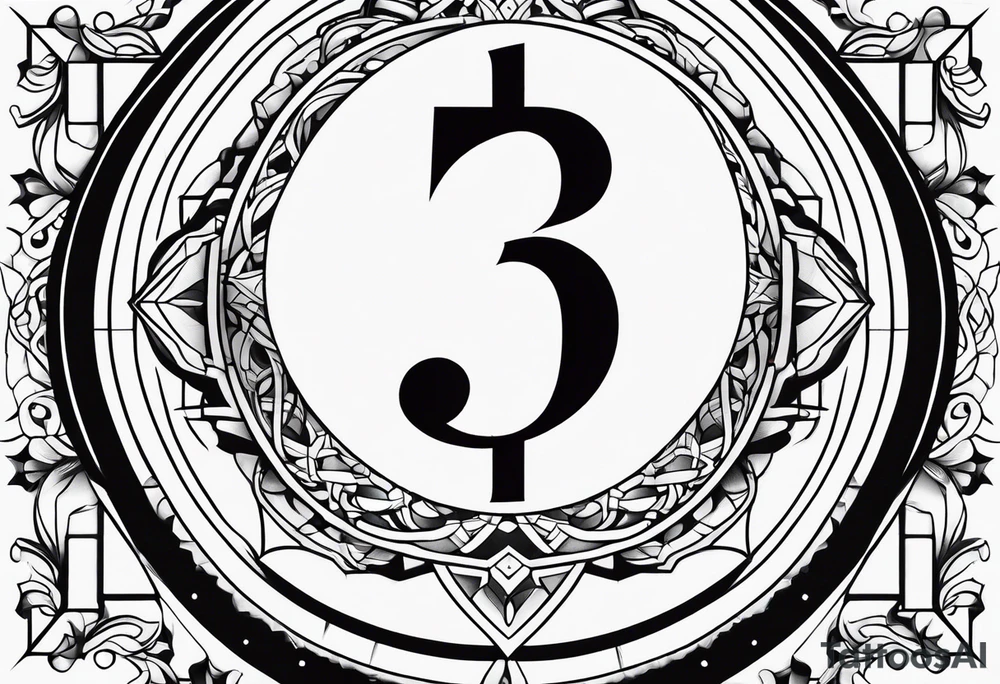 The number 333 tattoo idea