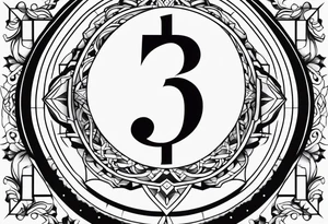 The number 333 tattoo idea