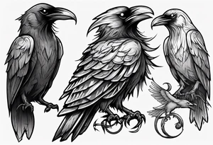 odin's ravens tattoo idea