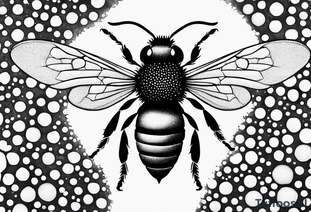 A bee symbolizing facing fears and best friendship tattoo idea