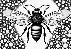 A bee symbolizing facing fears and best friendship tattoo idea