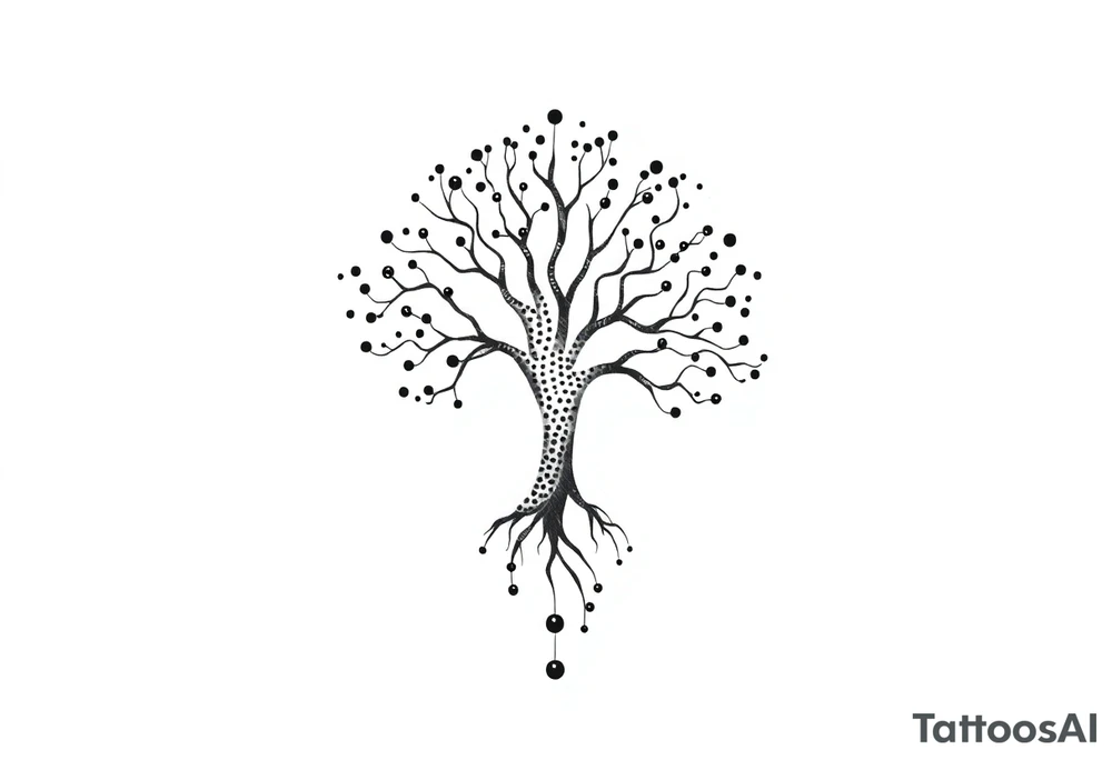 mystical tree of life tattoo idea