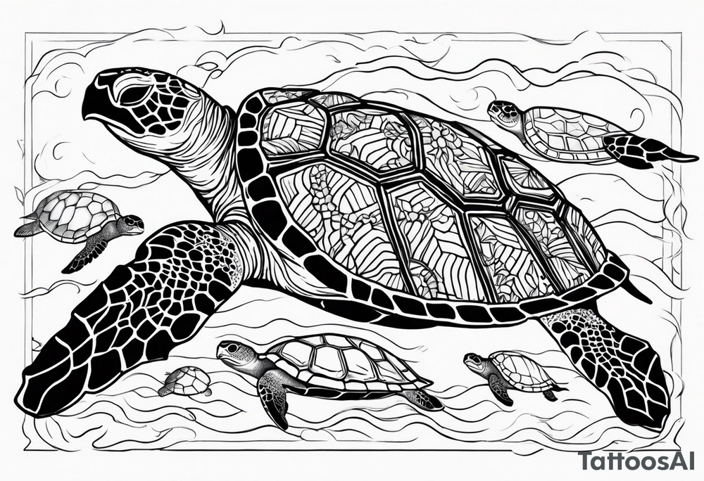 sea turtles tattoo idea